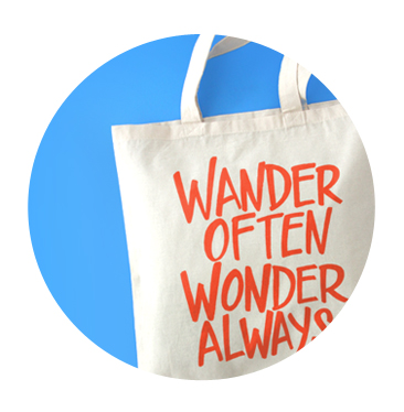 Wander Often Wonder Always Tote Bag