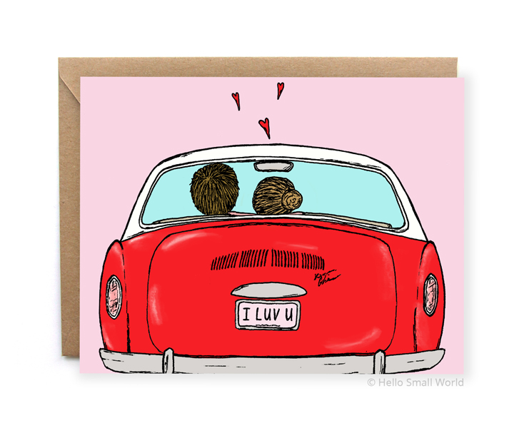 Happy Valentine's Day To My Significant Otter (Pink) Card